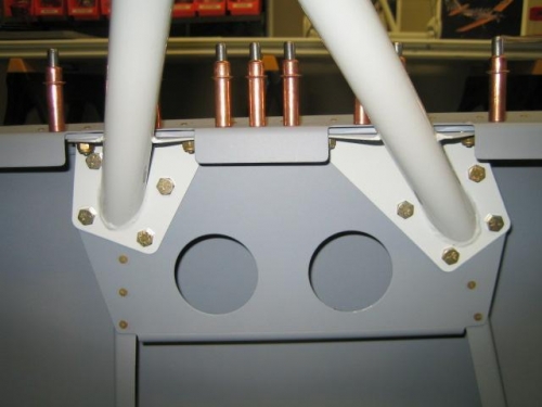 WD-808 seatback support bolted in place