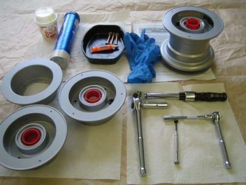 Set up for wheel assembly