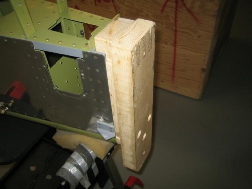 Pivot point hole drilled