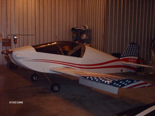 Plane with wings mounted