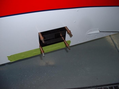 Data plate on fuselage