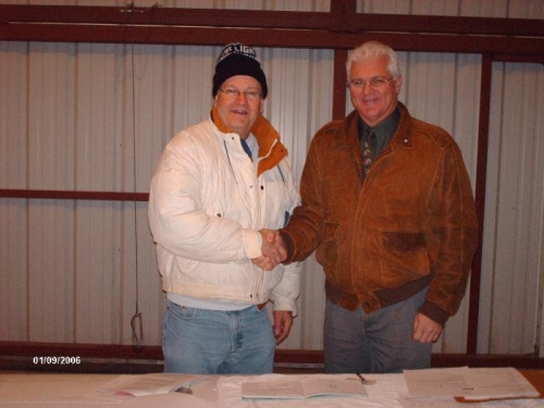 Ken with Ed after successful inspection