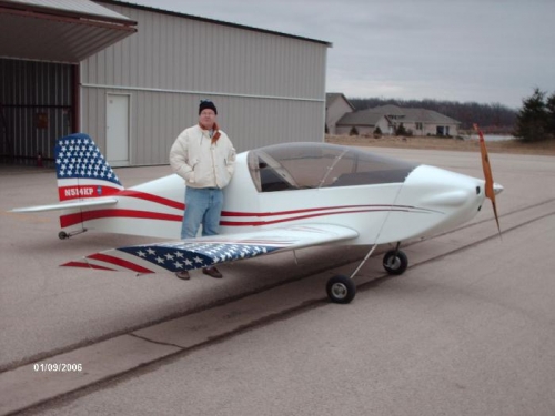 Ken with plane after inspection