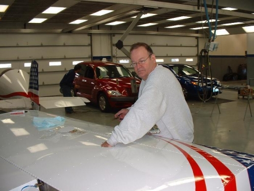 Ken installing control rod