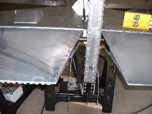 Tail post bolted in place