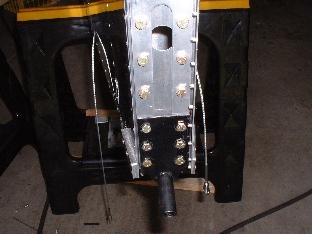 Tail post bolted in place