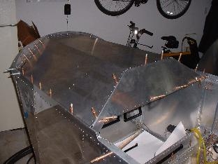 Glare shield in place