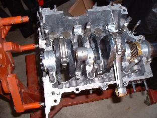 Stud case half with crank