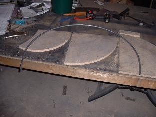 Bend frame around blocks