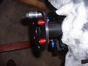 Prop bushings partially installed