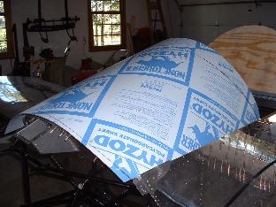 Windscreen rough trimmed