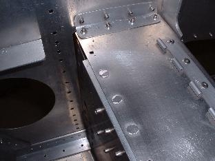 Top of tunnel Z- 3 driven rivets per side