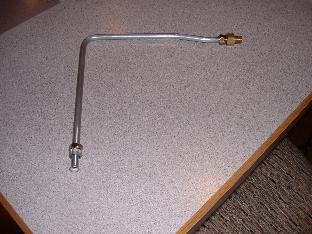 Fuel line bent with fittings