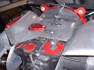 Shrouding on top of engine