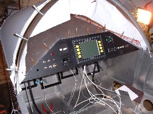 Instrument panel clecoed in place