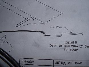 Bent end on trim cable