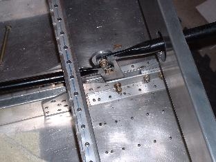 Bolt safetied at front rnd of elevator push rod