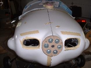 Cowl openings marked for final sanding to size