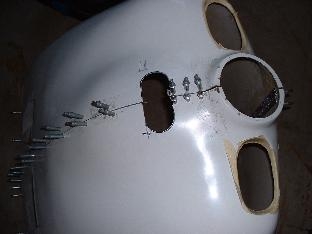 Cowl with cooler inlet roughed out