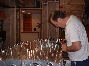 Drilling Left wing skins