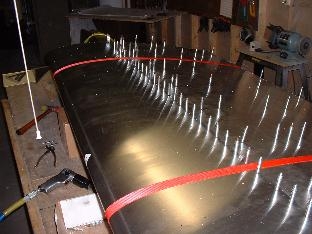 Forward Skin drilled to spar