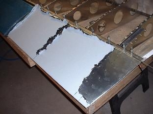 Completed aileron on wing