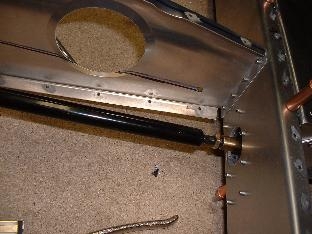 Aileron pushrod in place