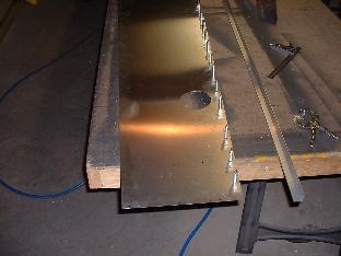 Left Fuse skin with clecos to longeron