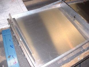 Front 2 vertical channels clecoed to skin