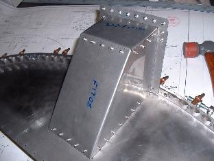 Filler box assy riveted to upper firewall