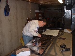 Ken working on right fuse assy