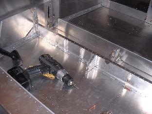 Floor area partially assembled