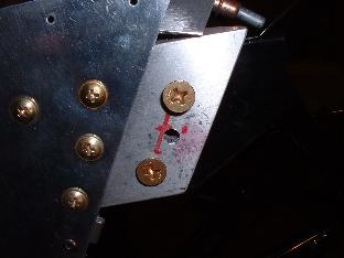 Bolt holes drilled in motor mount