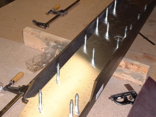 Main Spar Assy Clecoed together