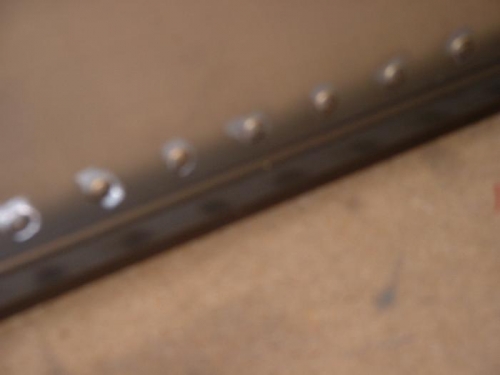 Close up of rivets in right spar