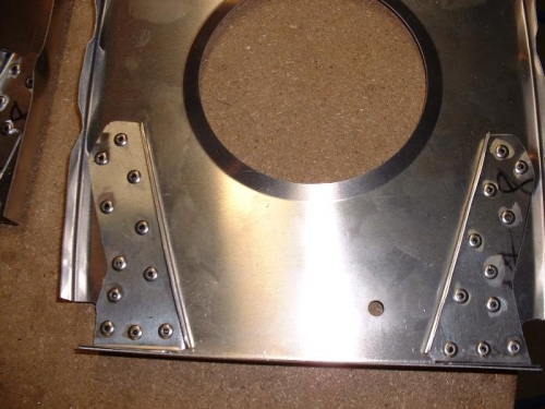 Back side of Aft wing rib at gusset attach point