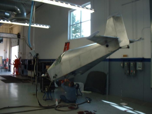 Fuse propped on step ladder