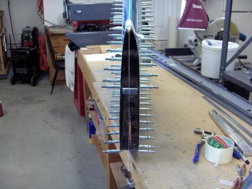 Without rib, plumb bob for reference