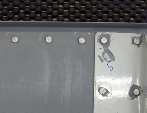 C-sunk rivet shop heads.