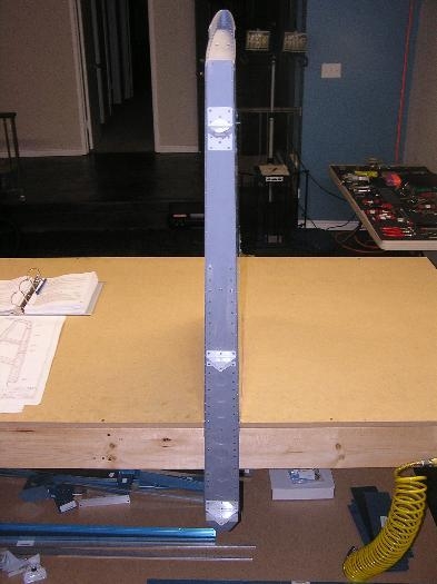 Rear view of completed vertical stab