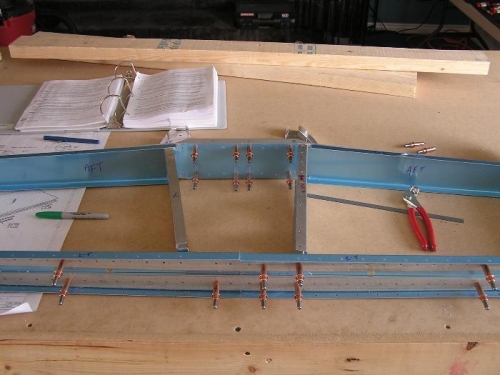 Ribs clecoed - center section