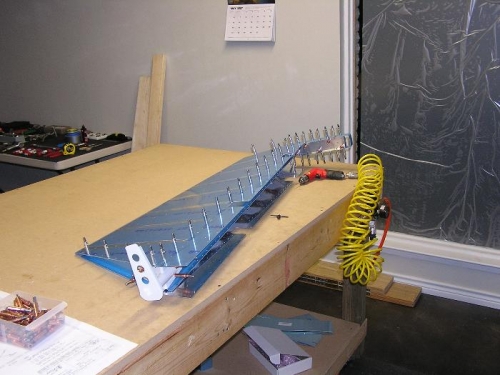 Right Elevator Clecoed Together