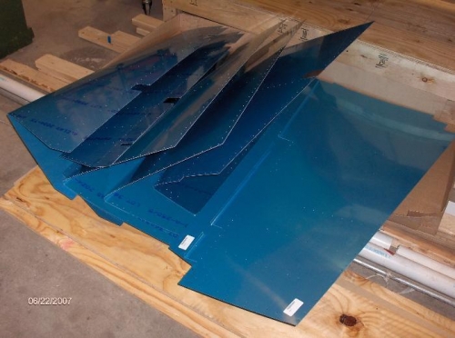 Aluminum skins for the tail surfaces