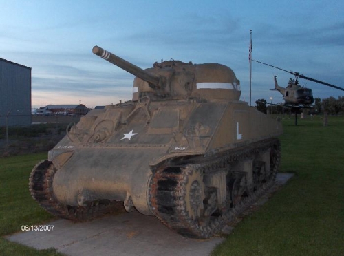 Sherman tank, part of the WWII War Memorial