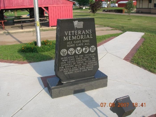 Veterans Memorial in Gratiot, Wisconsin