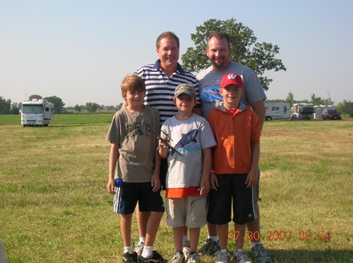 Jim and Jack on the left with Colten, Tanner and I.
