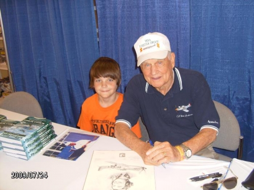 Tanner with Col. Bud Anderson
