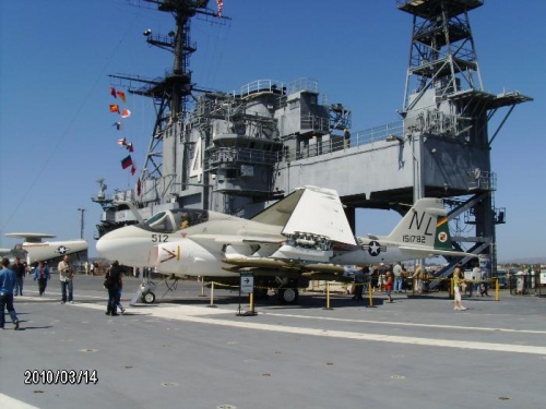 A-6 Intruder on the deck of Midway
