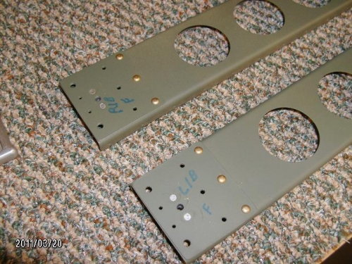 Plate nuts and reinforcement plates riveted.