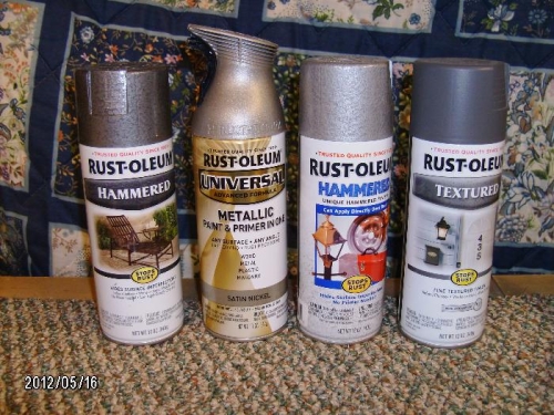 Four rattle can paints I tested.